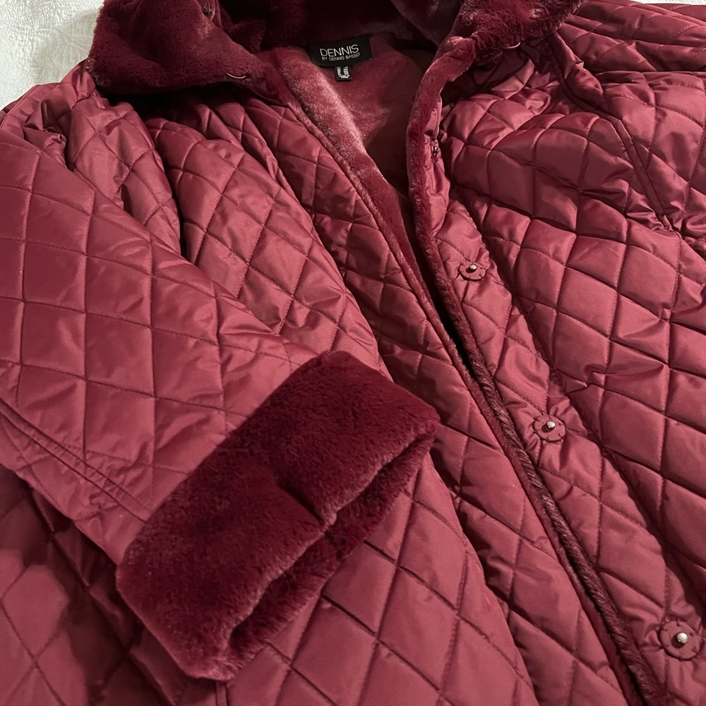 Dennis Basso Reversible Water Resistant to Faux Fur Coat -Size 2X. NWOT